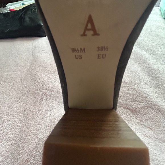 Anthropologie Dark Gray Suede Heels - Picture 5 of 5